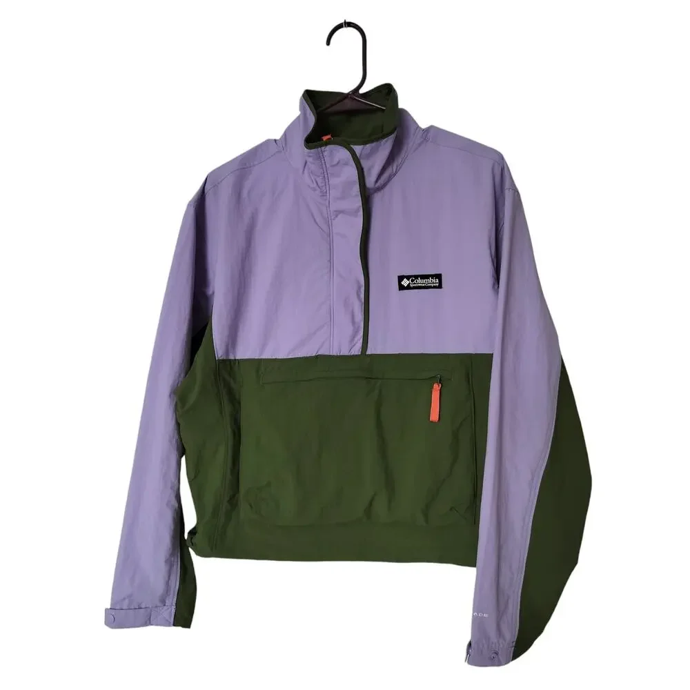 New Columbia Women's Deschutes Valley Green Purple Active Packable Jacket Size M - Picture 2 of 16